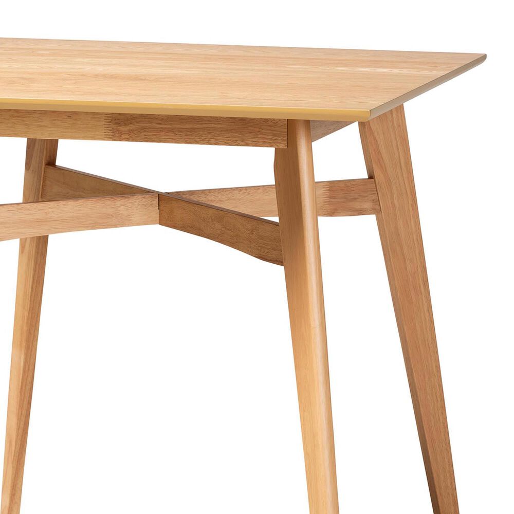 Baxton Studio Leena Counter Height Pub Table in Natural Oak, , large