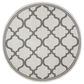 Safavieh Bermuda 6"7" Round Ivory and Grey Indoor/Outdoor Area Performance Rug, , large