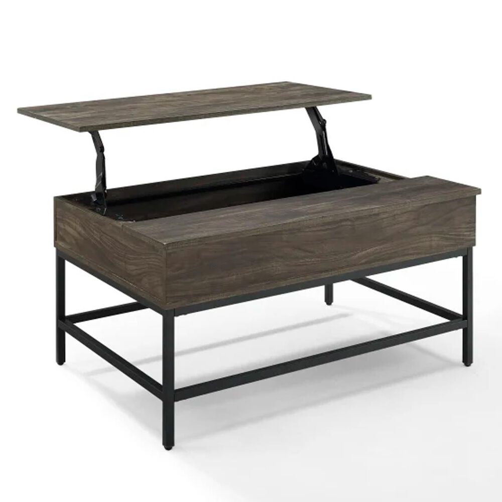 Crosley Furniture Jacobsen LiftTop Storage Coffee Table in Brown Ash