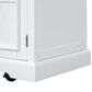 HOMLUX 54.9" Kitchen Island with Drop Leaf in White and Brown, , large