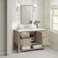 James Martin Vanities Breckenridge 48" Single Vanity in Whitewashed Oak with 3 cm White Zeus Quartz Top, , large