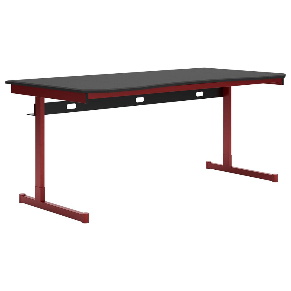 Ashley Lynxtyn Computer Desk in Red and Black, , large