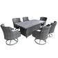 World Source 7-Piece Dining Set in Gray, , large
