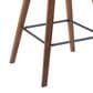 Armen Living Fox Counter Height Stool with Speckled Brown Upholstery in Walnut, , large