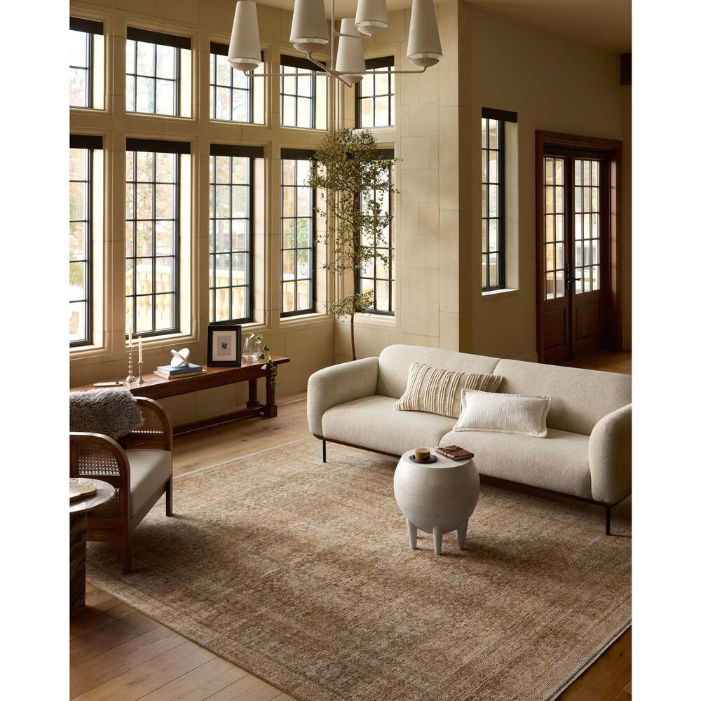 Loloi Heritage 4&#39; x 10&#39; Clay and Natural Area Rug, , large
