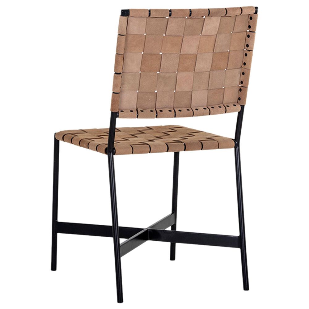 Sunpan Trading &amp; Importing Omari Dining Chair in Light Tan and Black, , large