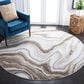 Safavieh Craft 9" Round Gold and Grey Area Rug, , large