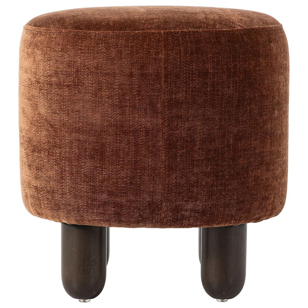 Four Hands Zena 18&quot; Round Ottoman in Altair Sienna, , large