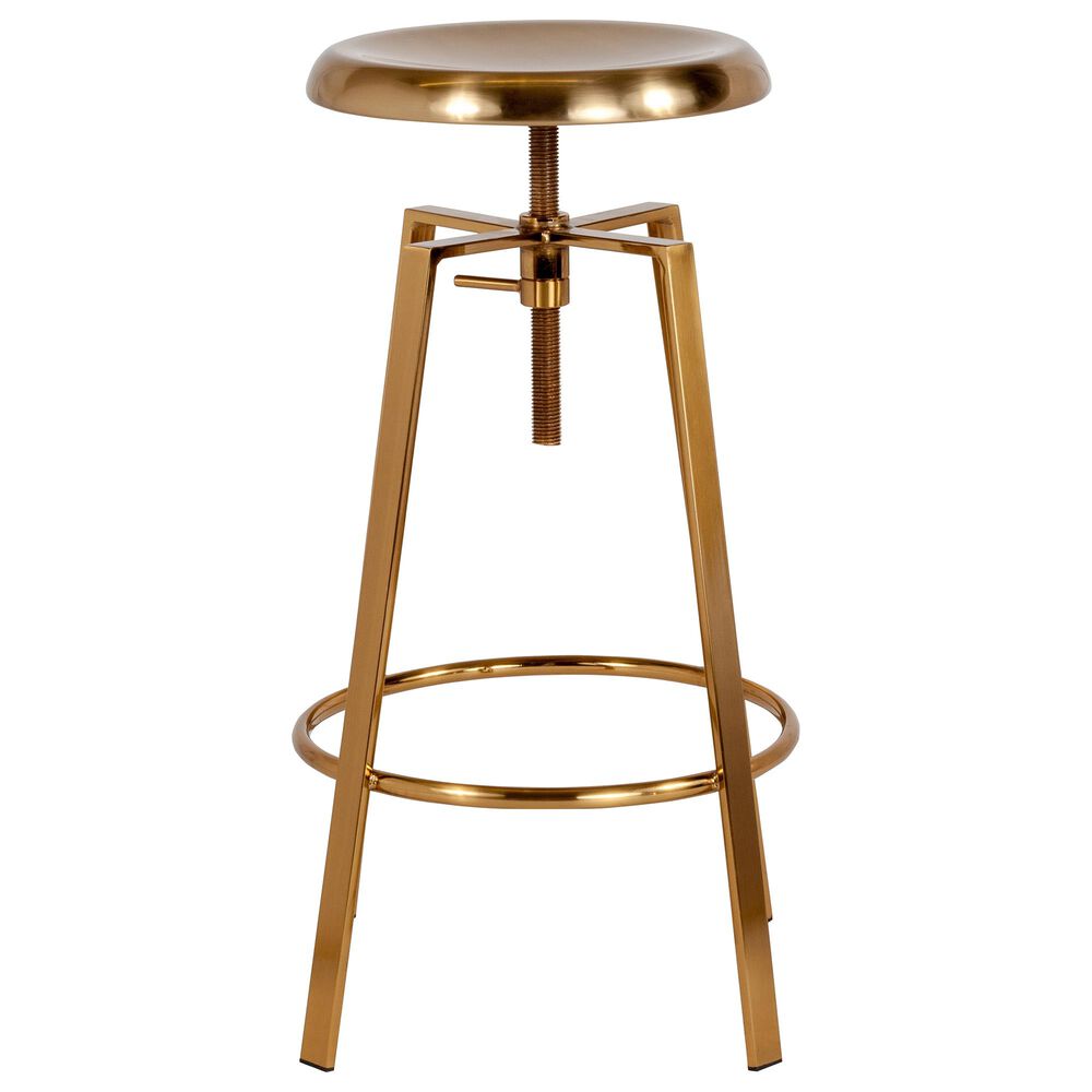 Flash Furniture Toledo Swivel Adjustable Barstool in Gold, , large