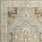 RIZZY Belmont 10" x 14" Grey, Brown, Ivory and Blue Area Rug, , large
