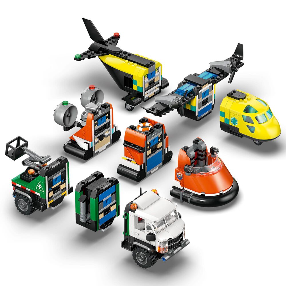 LEGO City Airplane, Service Truck and Hovercraft Remix Building Set, , large