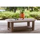 Ashley Dolan Creek Rectangular Cocktail Table in Beige and Brown, , large