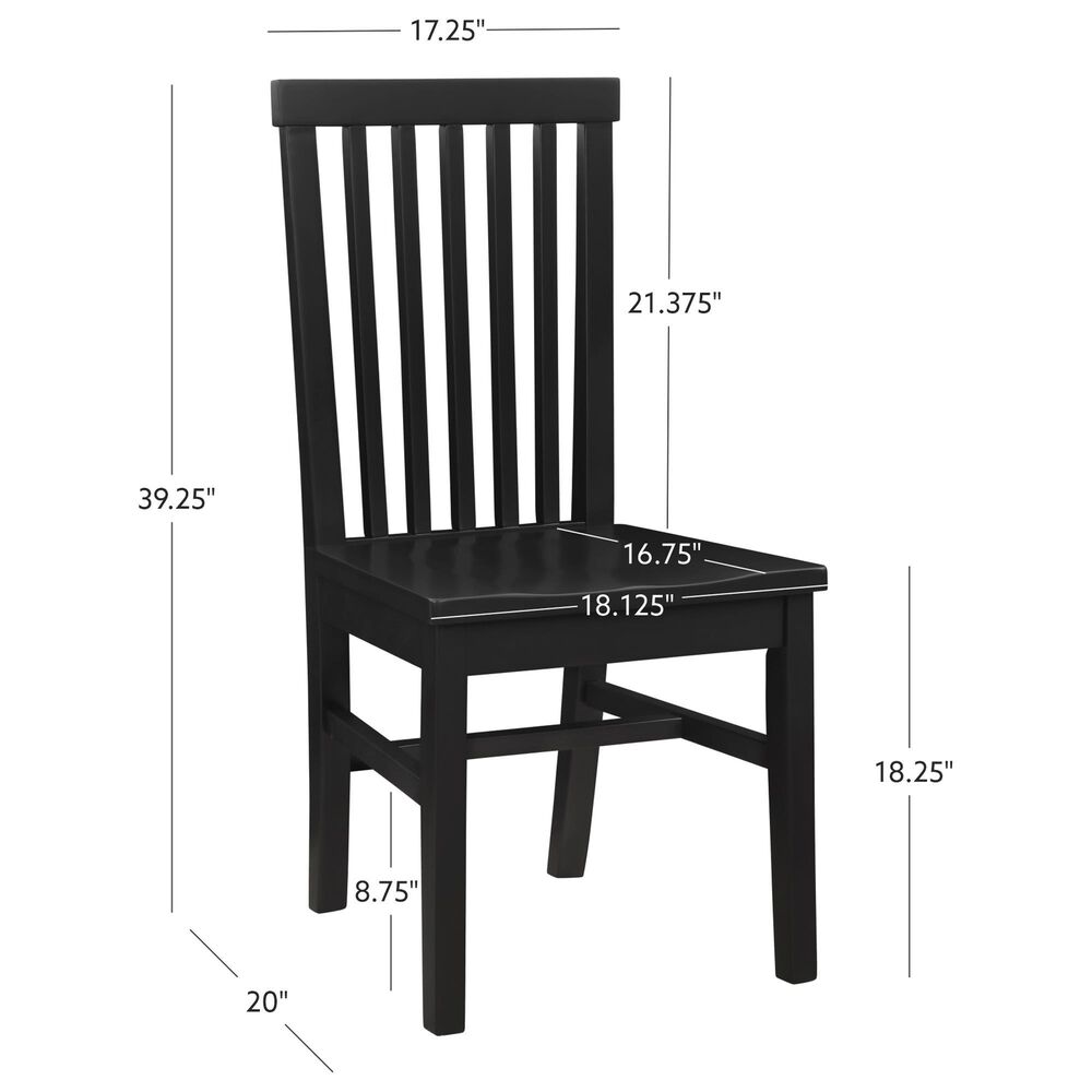 Linon Home Decor Percival Side Chair in Matte Black (Set of 2), , large