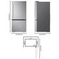 LG 26 Cu. Ft. Bottom Freezer Refrigerator in Stainless Steel, , large