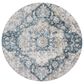 Surya Cardiff CDF-2307 Deep Teal, Blue, Light Gray, Medium Gray, Charcoal and Camel 7"10" Round Area Rug, , large