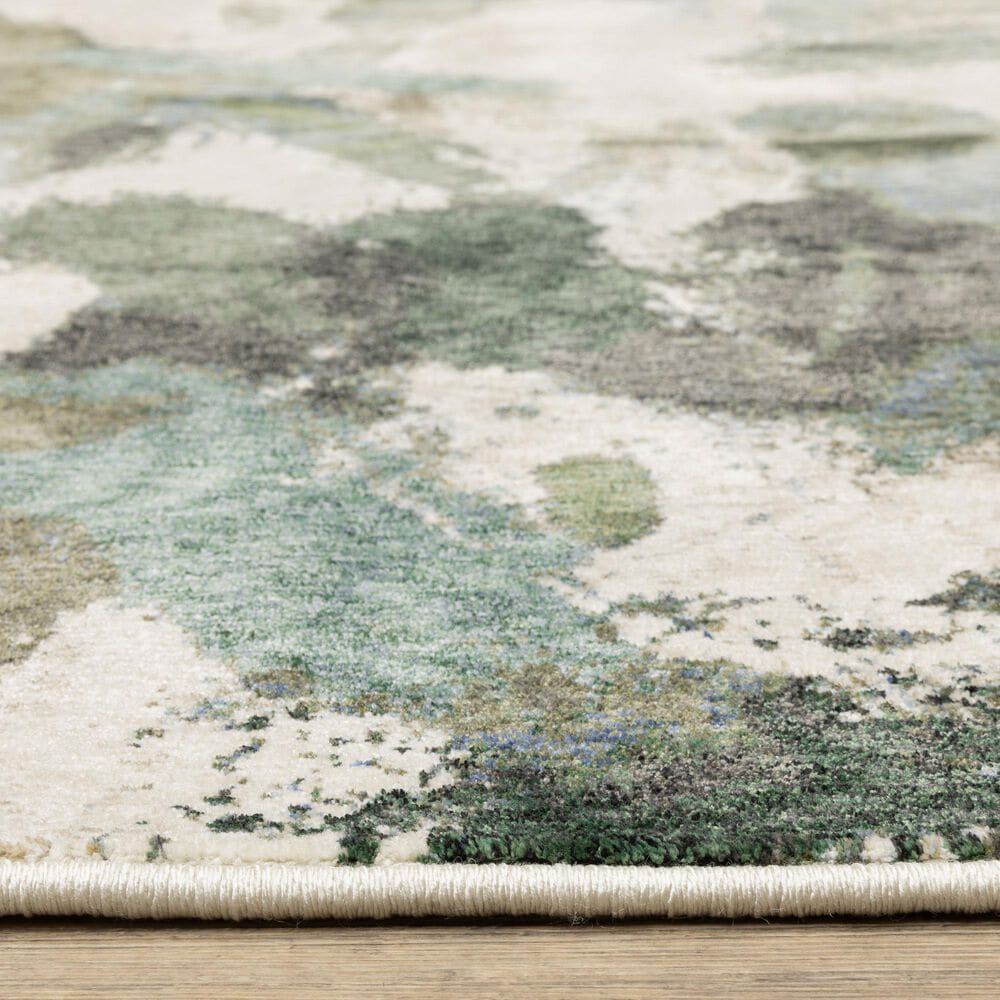 Oriental Weavers Tisdell TIS04 Blue and Green 2'3" x 7'6" Runner, , large