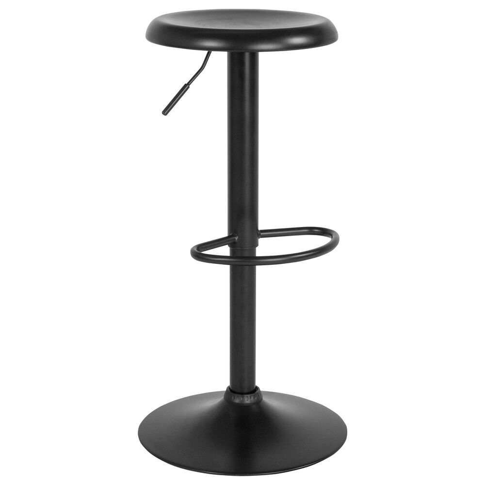 Flash Furniture Madrid Adjustable Barstool in Black, , large