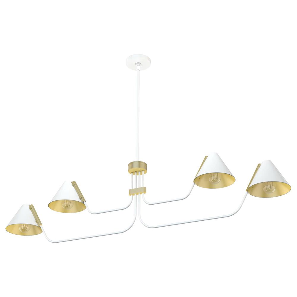 Hunter Grove Isle 4-Light Chandelier in Matte White, , large