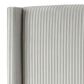 Bernards Furniture Group, Llc Jennie Queen Velvet Pleated Upholstered Bed in Gray, , large