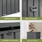 Hearth and Haven 200-Gallon Outdoor Storage Deck Box with Safe Air Rod in Dark Gray, , large