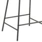 LumiSource Daniella 24" Counter Stool with Grey Upholstery in Black (Set of 2), , large