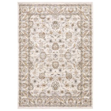 Oriental Weavers Maharaja Nepal 70W 2"3" x 7"6" Ivory and Grey Scatter Rug, , large