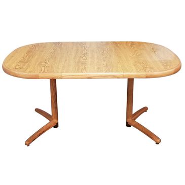 Chromcraft Laminate Double "V" Pedestal Dining Table in Chestnut - Table Only, , large
