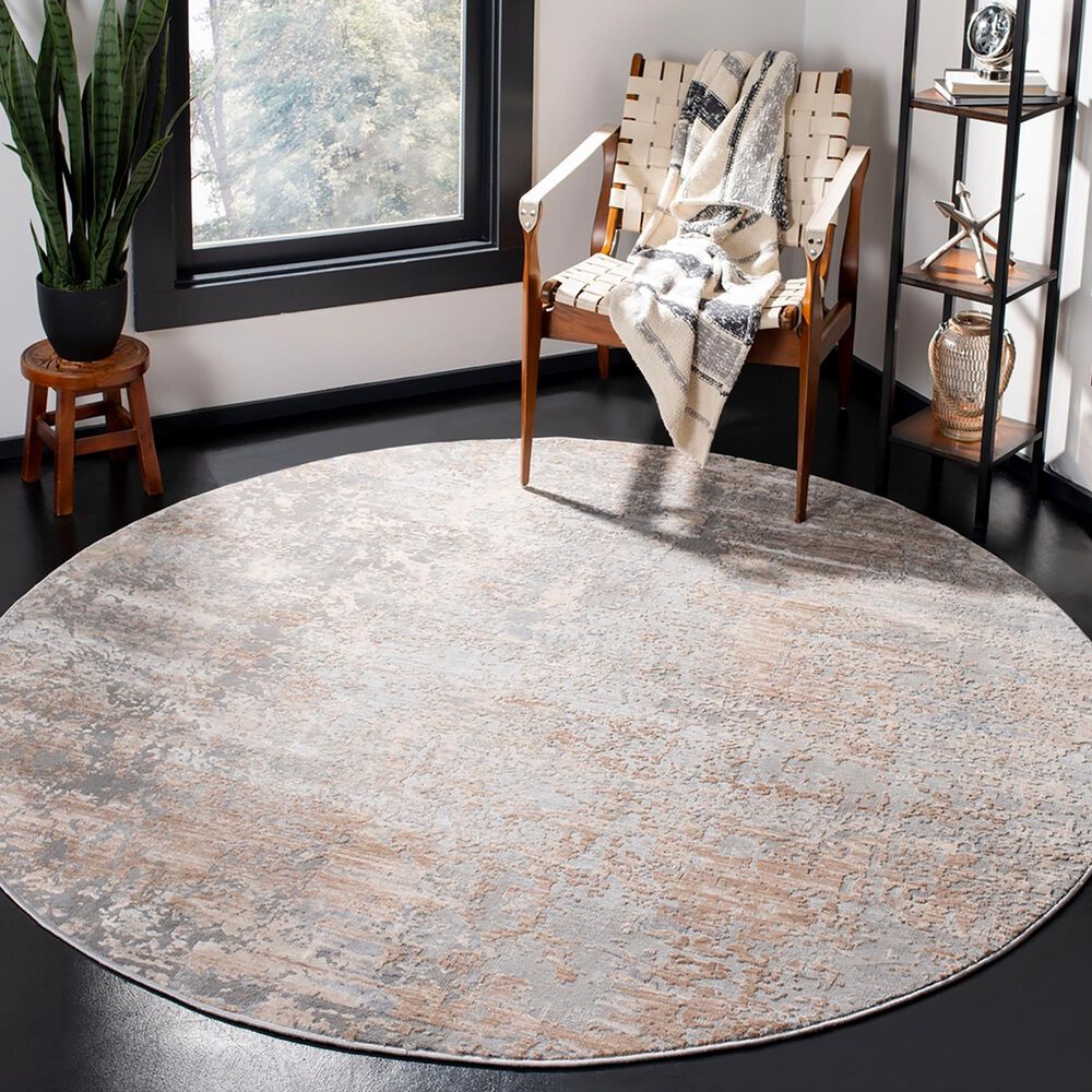 Safavieh Invista 6&#39;7&quot; Round Beige and Cream Area Rug, , large