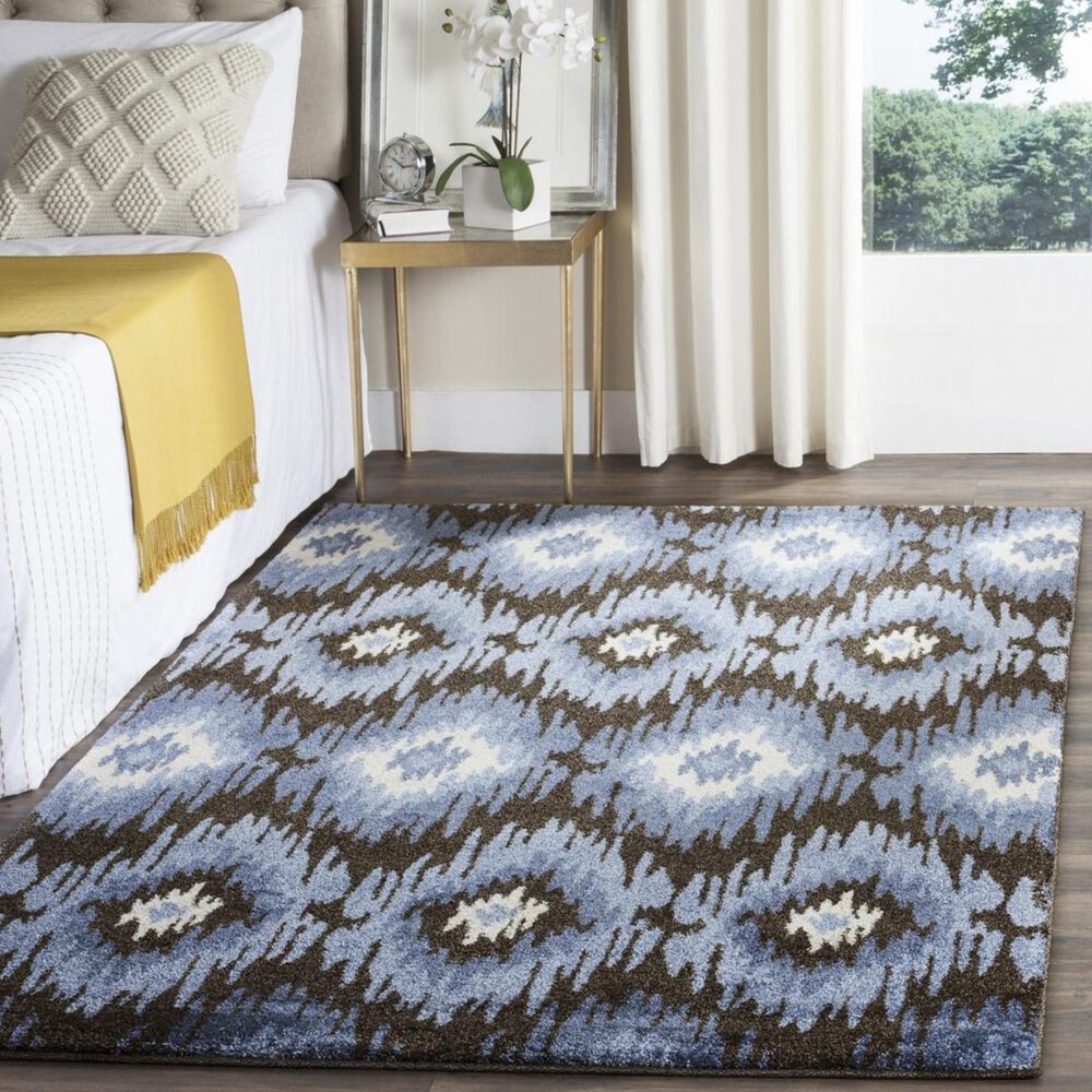 Safavieh Retro RET2143-2865 3&#39; x 5&#39; Dark Brown and Blue Area Rug, , large