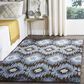 Safavieh Retro RET2143-2865 3" x 5" Dark Brown and Blue Area Rug, , large
