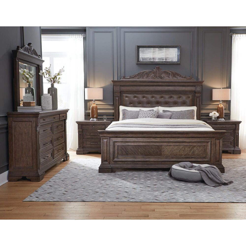 Chapel Hill Bedford Heights 3 Piece Queen Bedroom Set in Estate Brown