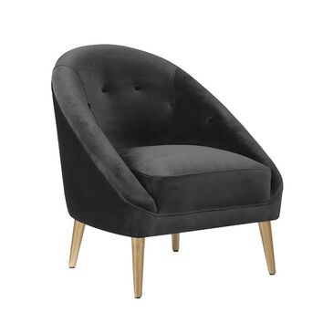 Mayberry Hill Trinity Accent Chair in Broadway Gunmetal Velvet, , large