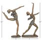 Maple and Jade 18" Dancer Sculpture in Distressed Matte Gold (Set of 2), , large