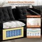 HOMLUX 2-Piece Right Facing Sectional with Chaise in Black, , large