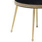 Tov Furniture Harley Dining Chair with Black Cushion in Brushed Gold, , large