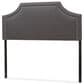 Baxton Studio Avignon Full Upholstered Headboard in Dark Grey, , large