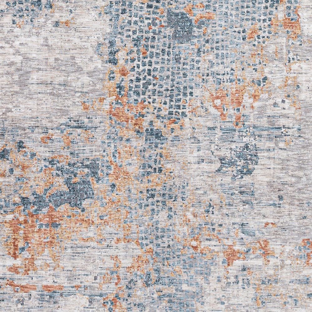 Surya Cardiff CDF-2305 Medium Gray, Light Blue, Mustard, Dark Blue, Dusty Pink and Rust 5&#39; x 7&#39;5&quot; Area Rug, , large