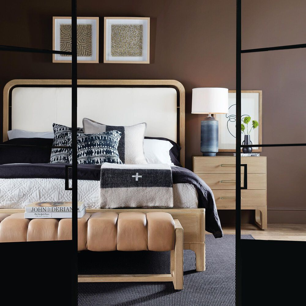 HOOKER Banyon Bay King Upholstered Panel Bed in Desert Oak, , large
