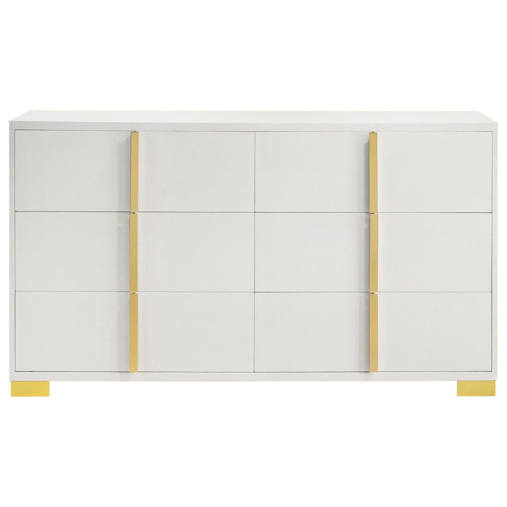 Pacific Landing Dresser and Mirror in White, , large