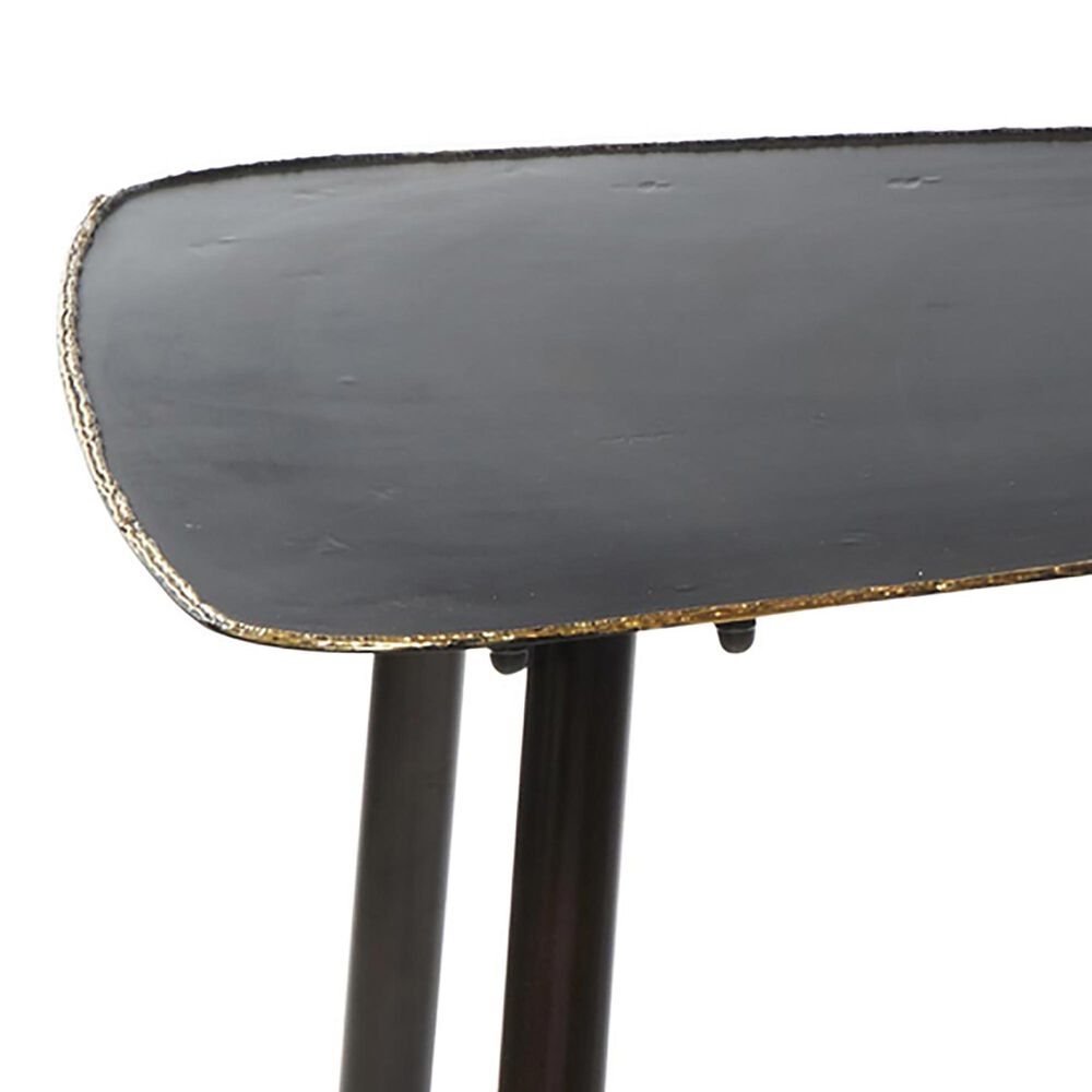 Uma Enterprises Modern Accent Table in Black and Gold &#40;Set of 2&#41;, , large