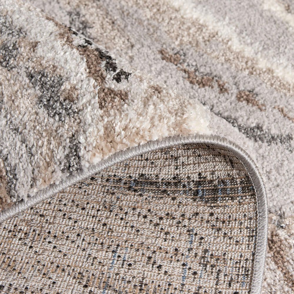 Central Oriental Structures Torrent Lime Springs 7&#39;10&quot; x 9&#39;10&quot; Grey and Brown Area Rug, , large