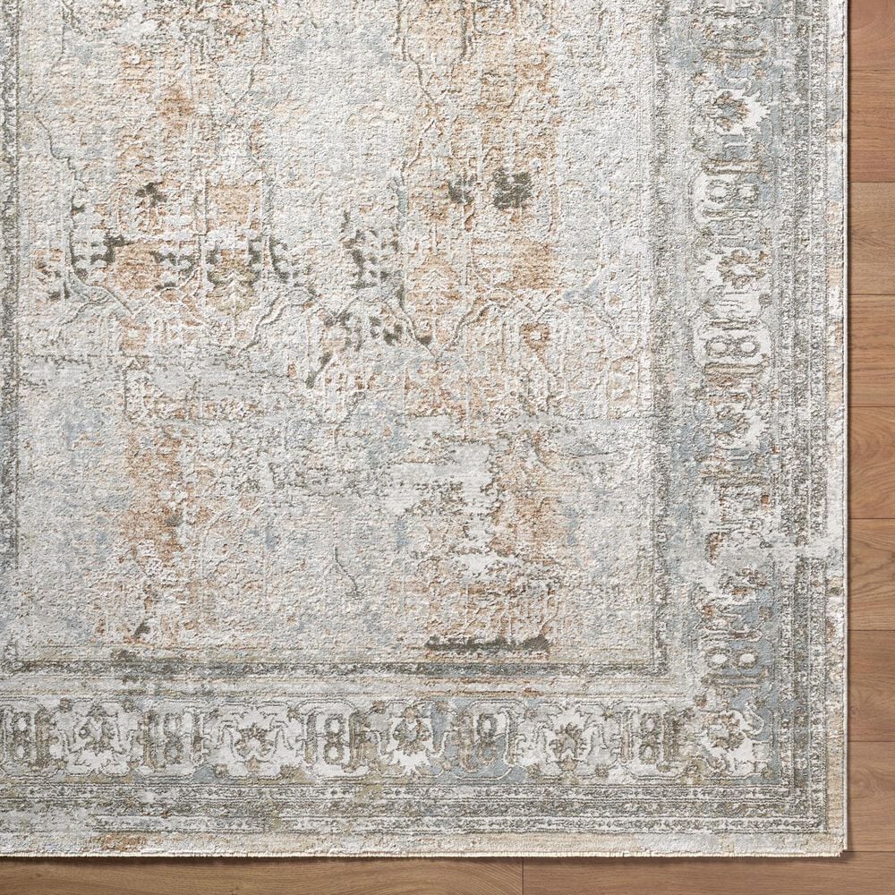 Surya Brunswick Cream, Medium Brown, Light Gray, Light Brown, Charcoal and Mustard 2&#39;7&quot; x 7&#39;3&quot; Runner, , large