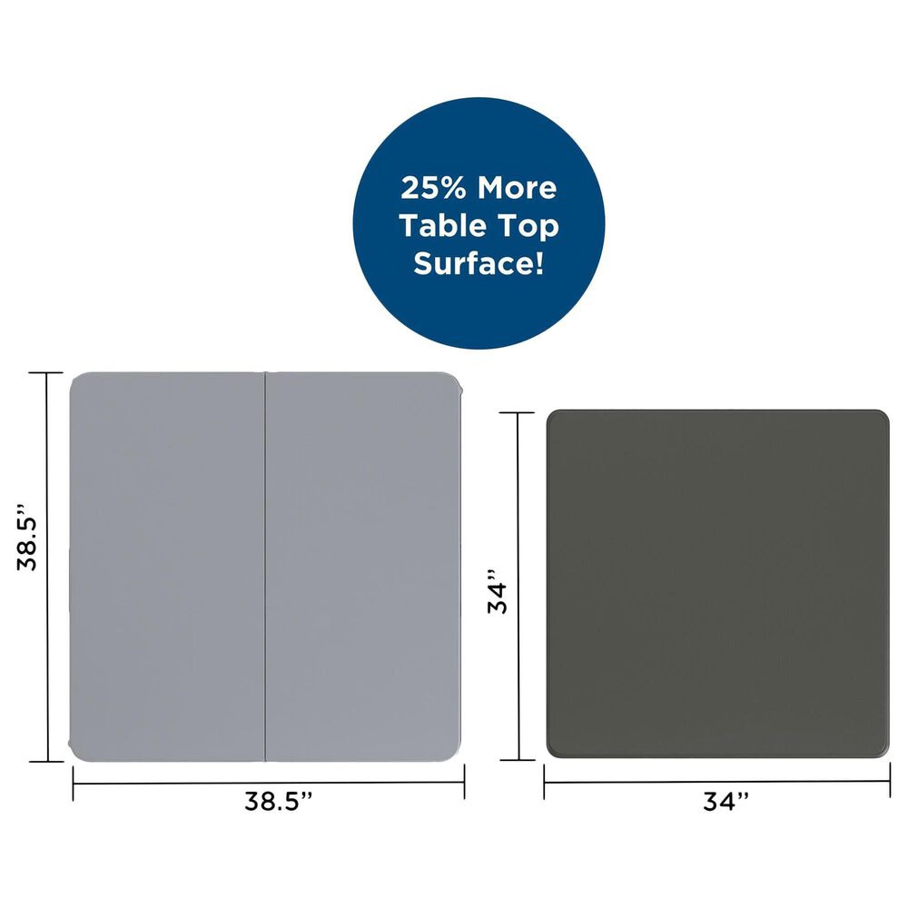 DHP 38.5&quot; Fold-in-Half Card Table with Handle in Gray, , large