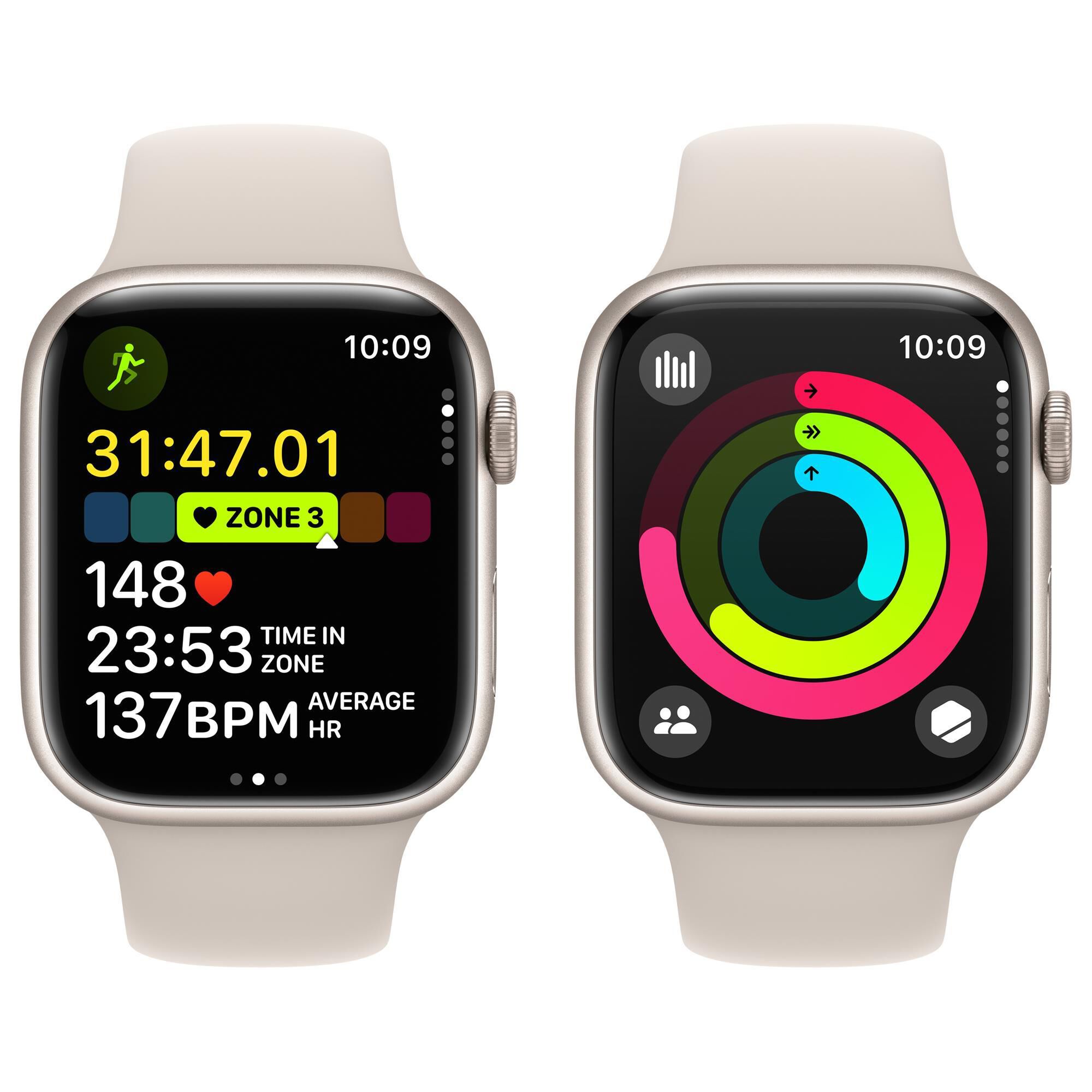 Apple Watch Series 9 GPS Cellular 45mm Starlight Aluminum Case