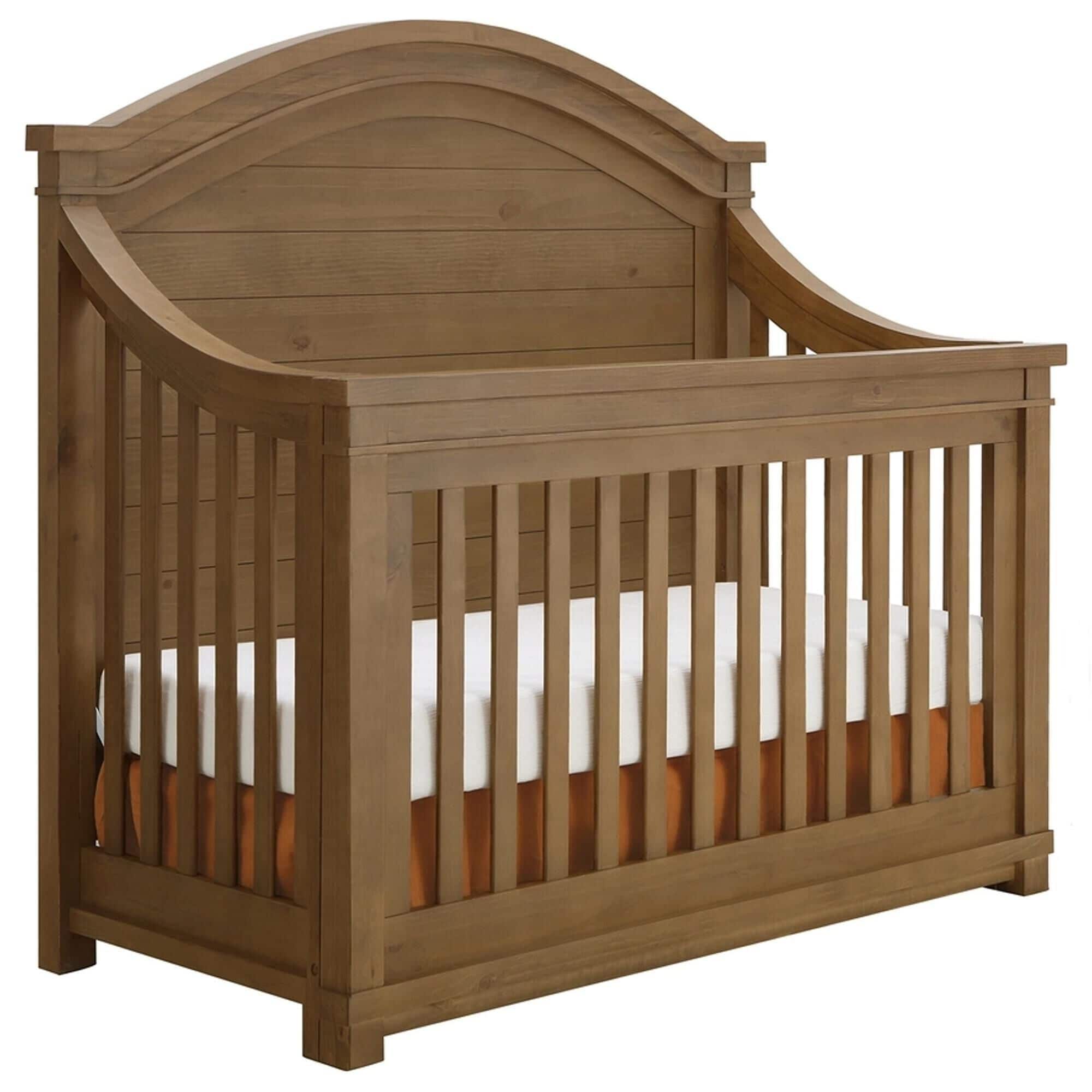 Baby Appleseed Rowan Arch Top Crib in Sandwash