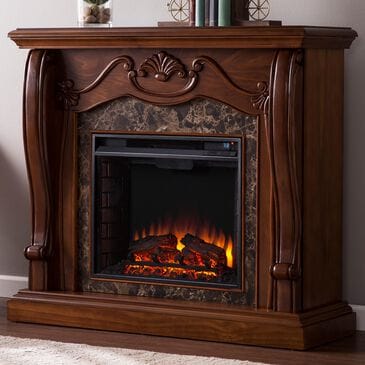 Southern Enterprises Begold Electric Fireplace in Walnut, , large