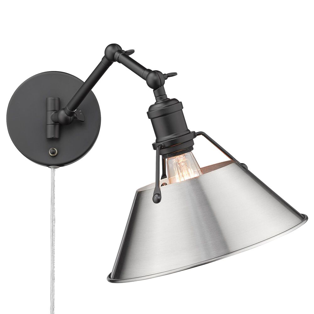 Golden Lighting Orwell 1-Light Wall Sconce in Matte Black and Navy, , large