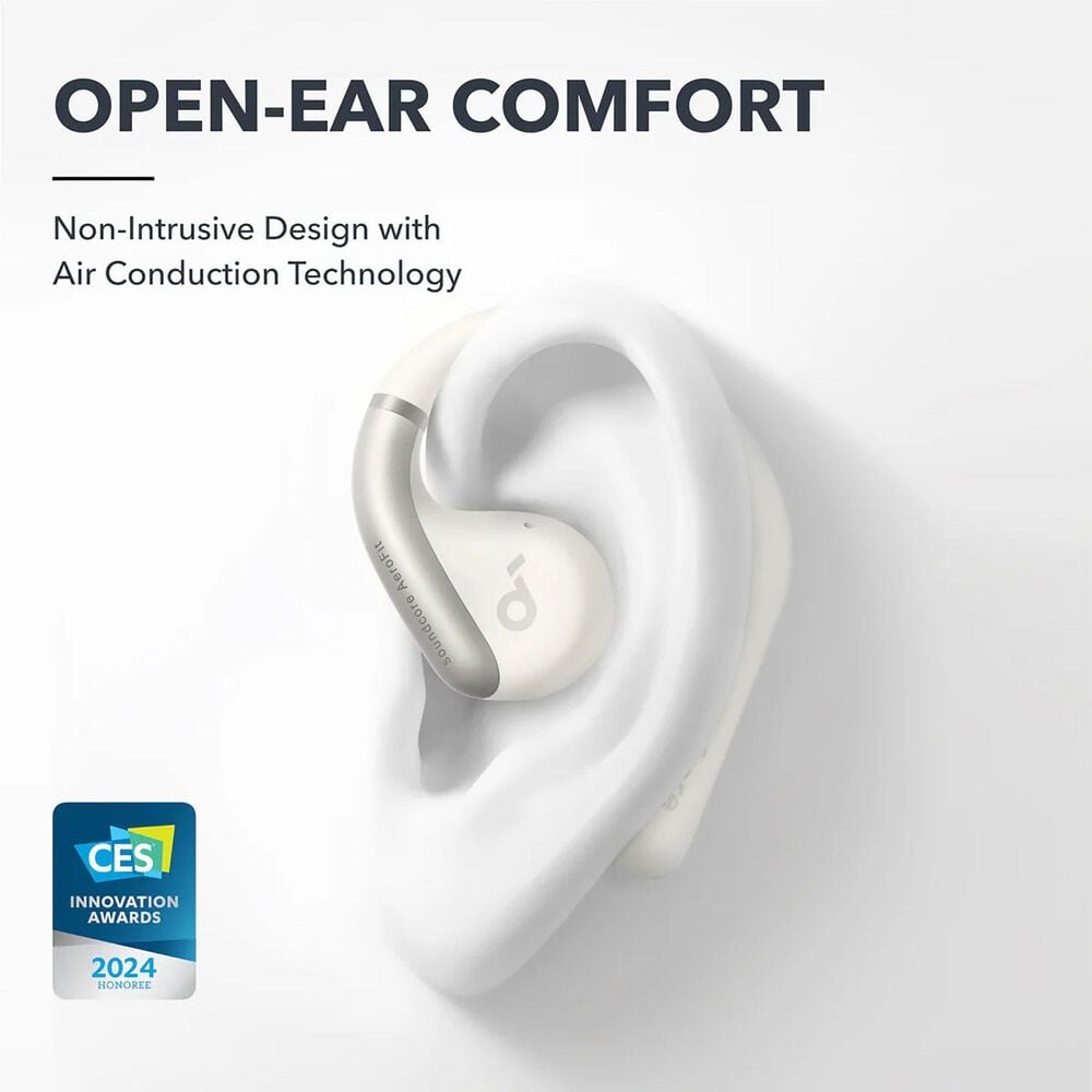 Anker AeroFit Superior Comfort Open-Ear Earbuds in Calm White, , large