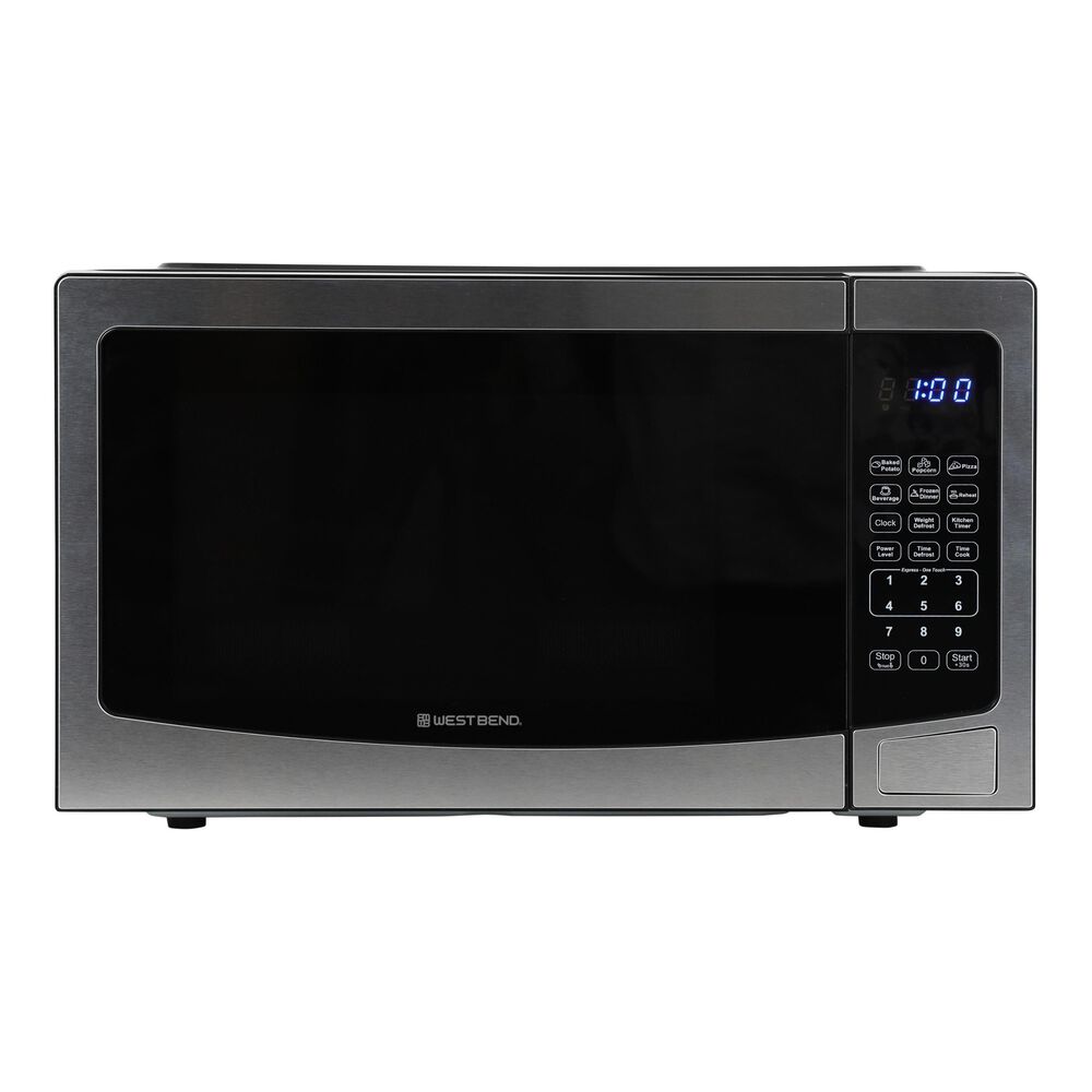 West Bend 1.1 Cu. Ft. Touch Microwave in Stainless Steel, , large