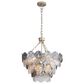 Golden Lighting Cascada 3-Tier 8-Light Pendant with Smoke Plated Glass Shade in Aegean Silver, , large